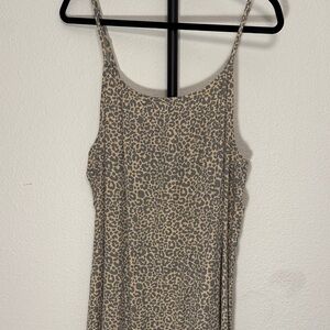 NWOT Known Supply Cheetah Print Maxi Dress 2XL Khaki/Sage